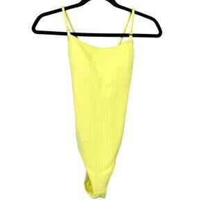 Seafolly Sea Dive Scoop Neck One Piece Swimsuit Womens US Sz 6 Yellow